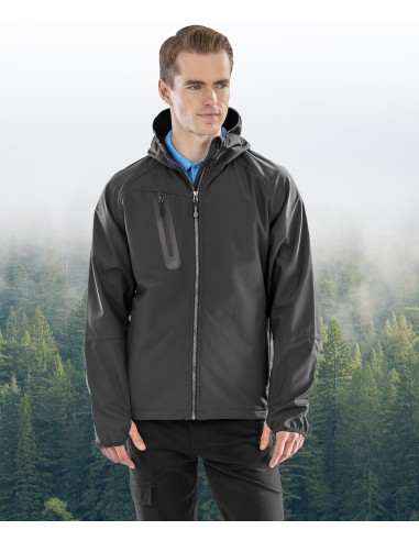 RES-R909X-3-Layer Recycled Printable Hooded Casual Softshell Jacket